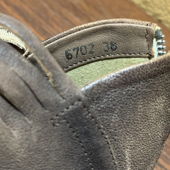 Free People Lost Valley Faded Brown Low Heeled Ankle Leather Boots, Sz 38 - Picture 10 of 10